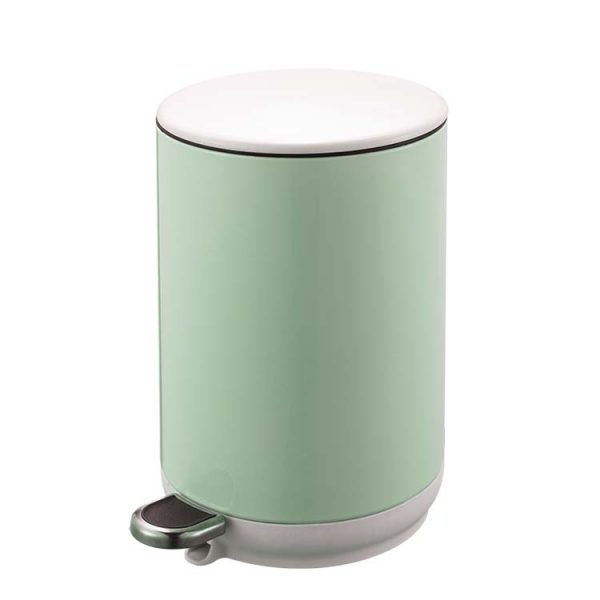 5L thin lid bathroom pedal bin-green