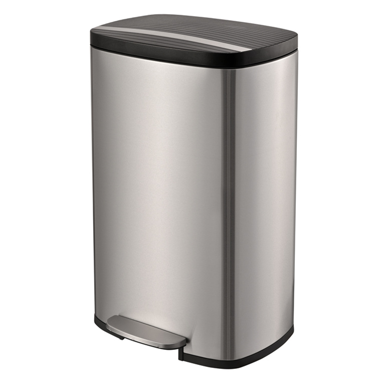 Rectangle soft-close trash can with PP lid-50L Rectangle soft-close trash can with PP lid-50L