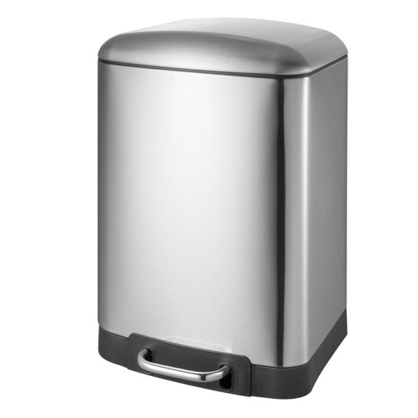 Retro Rectangle soft-close trash can with steel bar pedal-20L