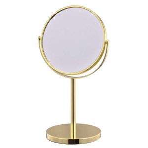 simple gold mirror round