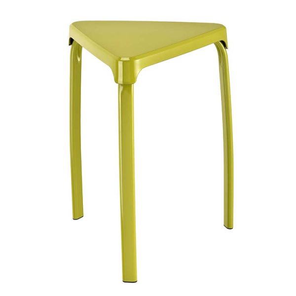 Stackable stool yellow green